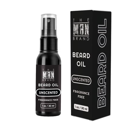 The Man Brand’s Beard Oil for Moisturizing and Grooming Beard Hair (Unscented - 1 oz)
