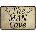 thumbnail image 1 of The Man Cave Man Cave Fishing Hunting 8x12 Metal Sign 208120063002, 1 of 1