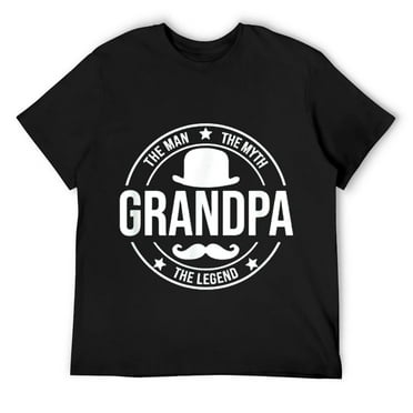 The Man The Myth The Legend - Grandpa Gift T-Shirt Black