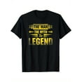 thumbnail image 1 of The Man, The Myth, The Legend Graphic Tee – Men's Black Cotton Shirt for Humor and Legendary StatusSizes, 1 of 4