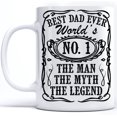 thumbnail image 1 of The Man The Myth The Legend World's No.1 Best Dad Ever Coffee Mug Father's Day 2022 Graphic Ceramic Mugs Tea Cups White 11oz, 1 of 1