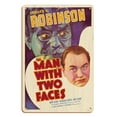 thumbnail image 1 of The Man with Two Faces - Starring Edward G. Robinson & Mary Astor - Directed by Archie Mayo - Vintage Film Movie Poster c.1934 - 8 x 12 inch Vintage Wood Art Sign, 1 of 4