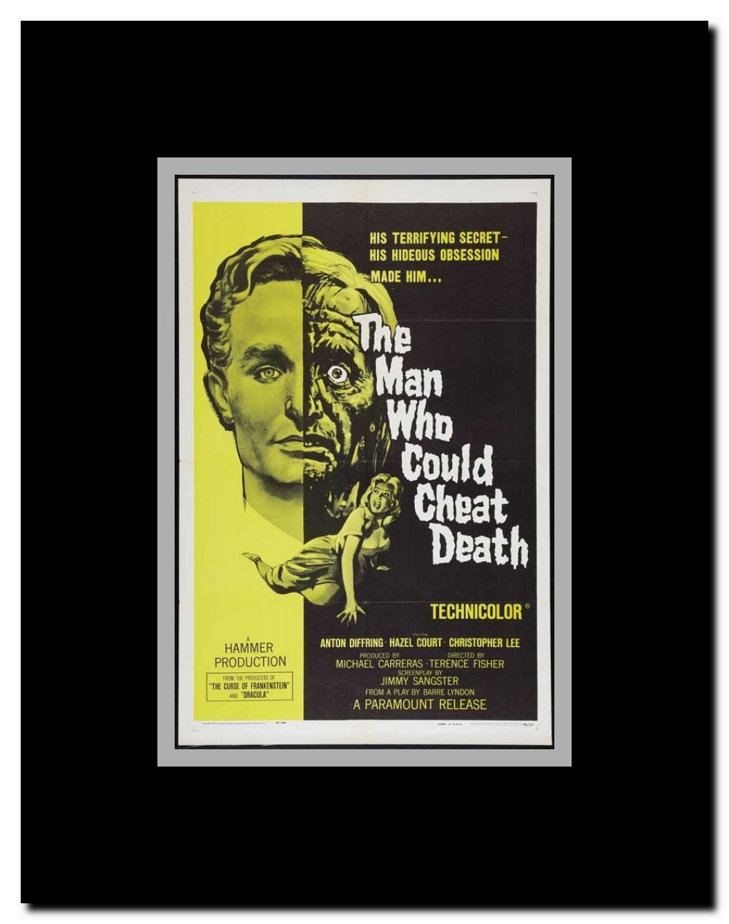 The Man Who Could Cheat Death Framed Movie Poster