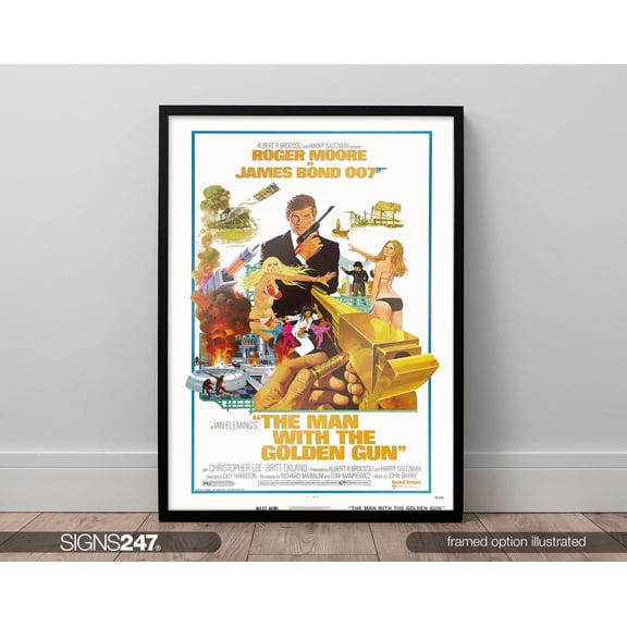 The Man With The Golden Gun James Bond 007 Roger Moore Movie Poster | Movie Prints For Cinema Rooms | Home Decor | A0 A1 A2 A3 A4 A5