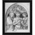 thumbnail image 1 of The Man of Sorrows with the Virgin Mary and St. John the Evangelist 28x34 Large Black Ornate Wood Framed Canvas Art by Martin Schongauer, 1 of 2
