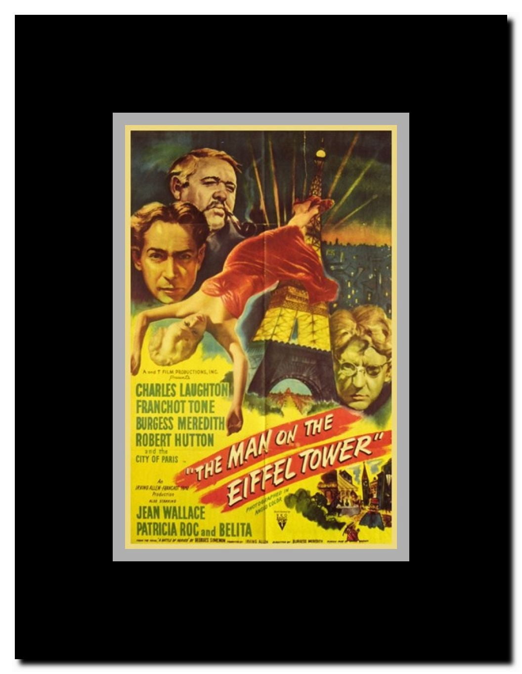 The Man on the Eiffel Tower Framed Movie Poster