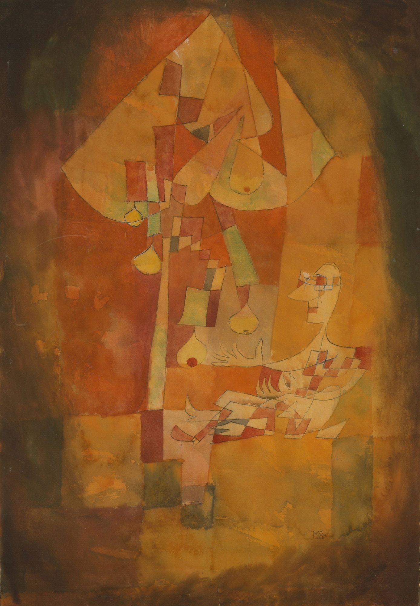 The Man under the Pear Tree 1921 Canvas Art - Paul Klee (18 x 24)