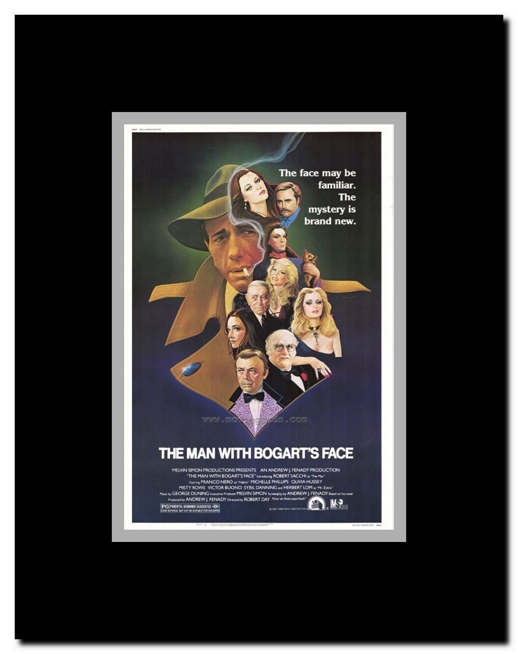 The Man with Bogart's Face Framed Movie Poster