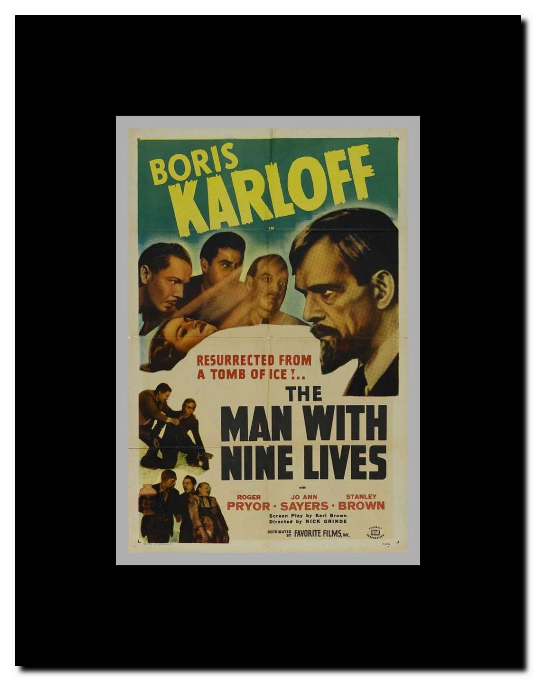 The Man with Nine Lives Framed Movie Poster