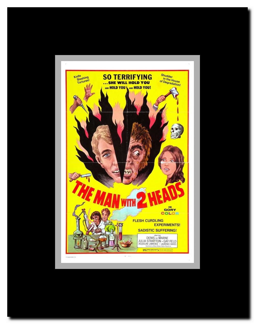 The Man with Two Heads Framed Movie Poster