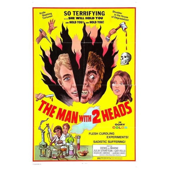 The Man with Two Heads Movie Poster - 27 x 40 in.