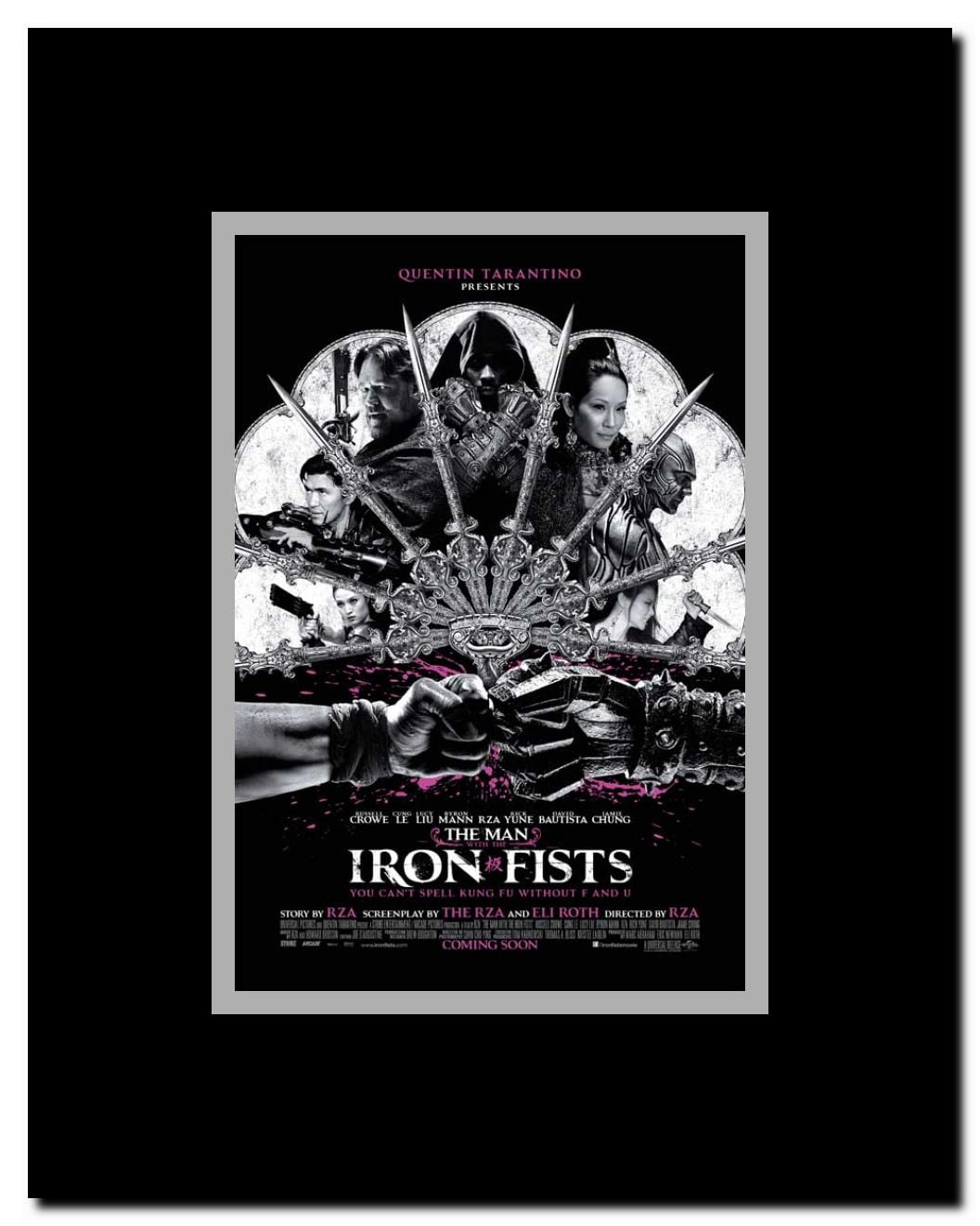 The Man with the Iron Fists Framed Movie Poster
