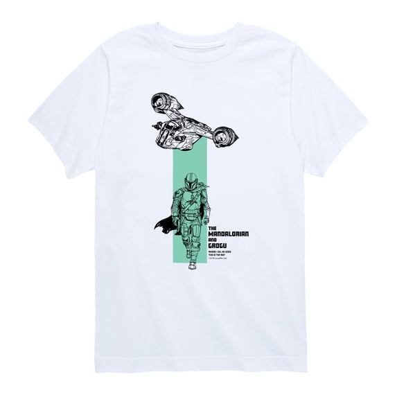 The Mandalorain And Grogu - Color Block - Youth Boys Short Sleeve Graphic T-Shirt