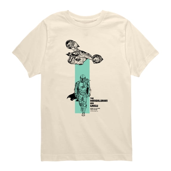 The Mandalorain And Grogu - Color Block - Youth Boys Short Sleeve Graphic T-Shirt