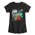 thumbnail image 1 of The Mandalorain And Grogu - Pose - Youth Girls Fitted Short Sleeve T-Shirt, 1 of 4