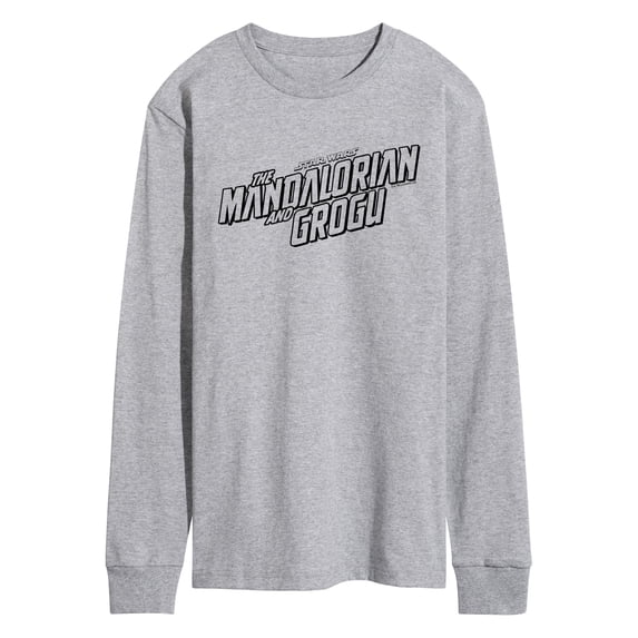 The Mandalorian And Grogu - Black Movie Logo - Men's Long Sleeve Graphic T-Shirt