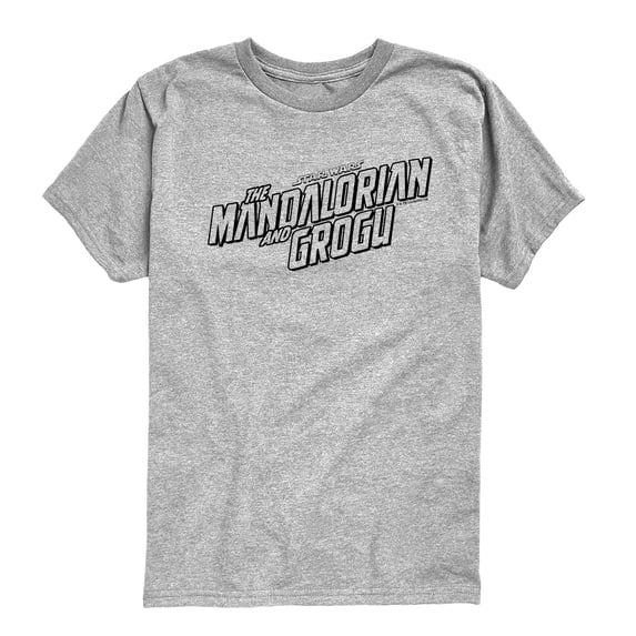 The Mandalorian And Grogu - Black Movie Logo - Youth Boys Short Sleeve Graphic T-Shirt