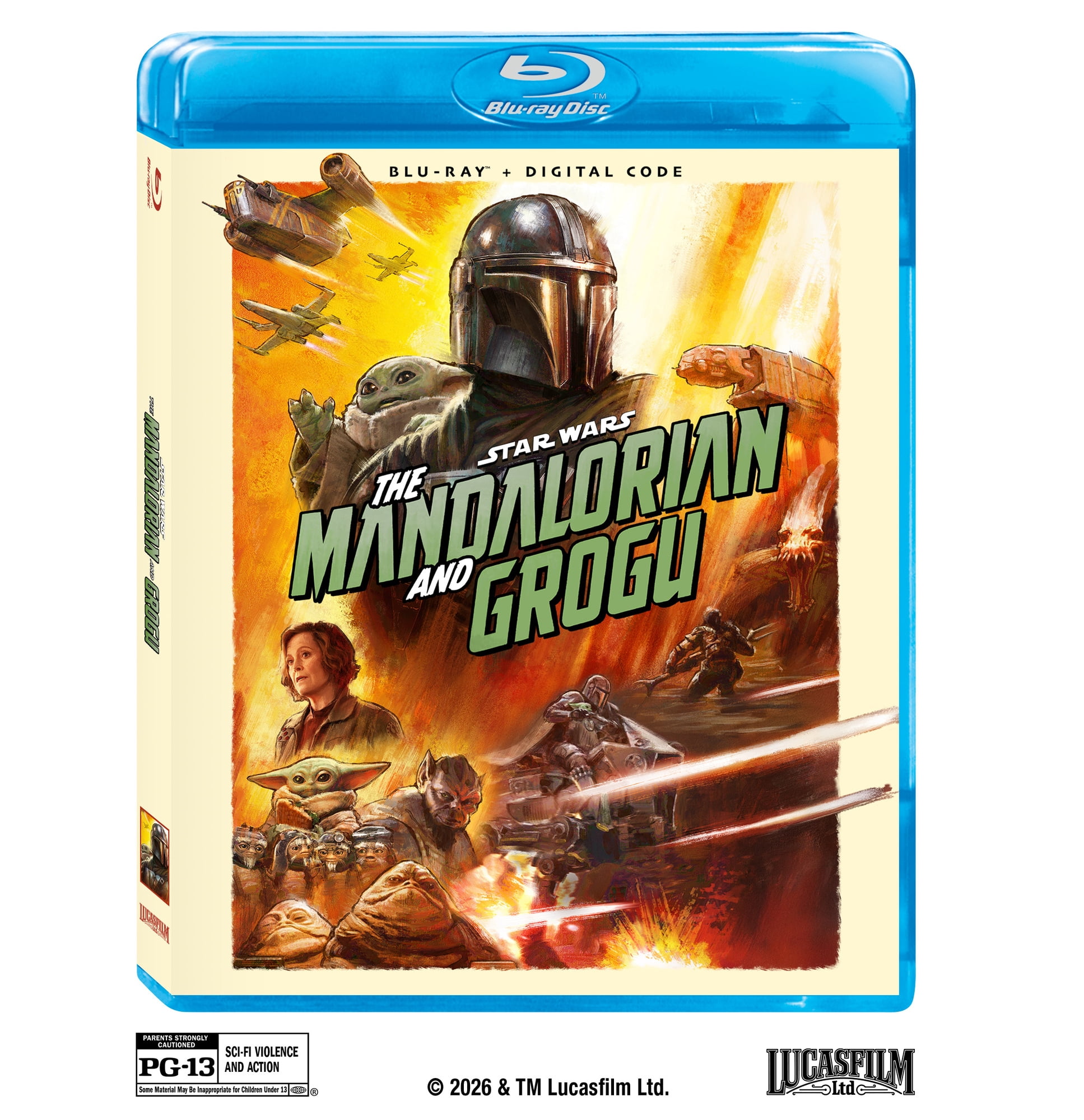 The Mandalorian And Grogu (Blu-ray + Digital Copy) Lucasfilm, Action & Adventure, Sci-Fi