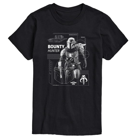 The Mandalorian And Grogu - Bounty Hunter Dark Digital - Men's Short Sleeve Graphic T-Shirt