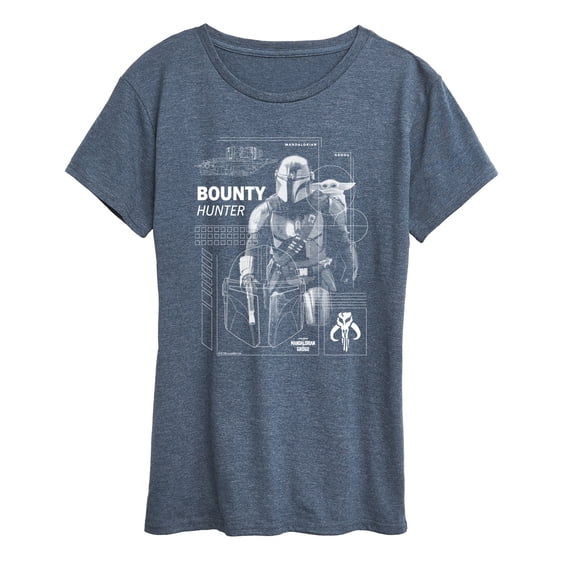 The Mandalorian And Grogu - Bounty Hunter Dark Digital - Women's Short Sleeve Graphic T-Shirt