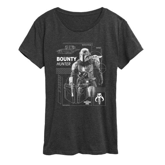 The Mandalorian And Grogu - Bounty Hunter Dark Digital - Women's Short Sleeve Graphic T-Shirt