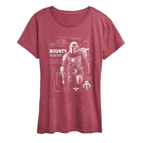 The Mandalorian And Grogu - Bounty Hunter Dark Digital - Women's Short Sleeve Graphic T-Shirt
