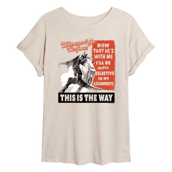 Star Wars - Bounty Hunter Propaganda Poster Oversized Graphic T-Shirt