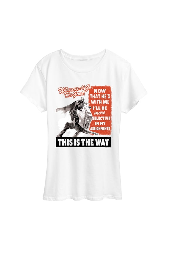 The Mandalorian And Grogu - Bounty Hunter Propaganda Poster - Women's Short Sleeve Graphic T-Shirt