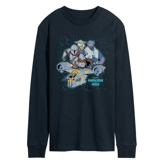 The Mandalorian And Grogu - Collage - Men's Long Sleeve Graphic T-Shirt