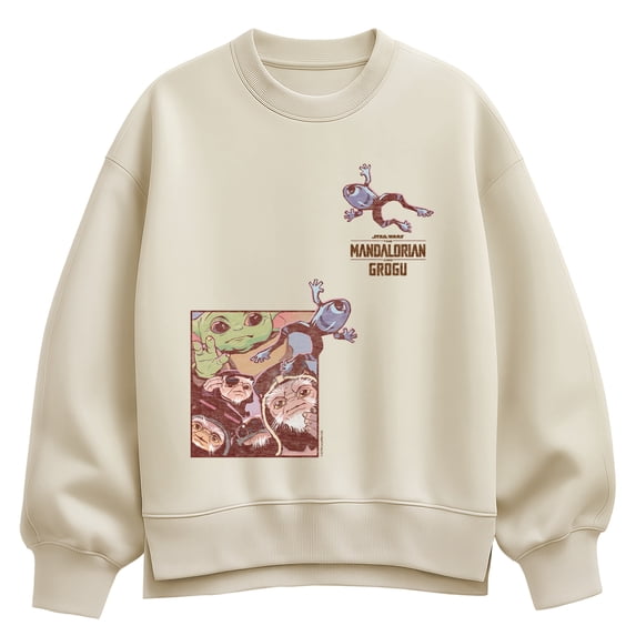 The Mandalorian And Grogu - Frogs - Women's Oversized Fleece Crew Sweatshirt