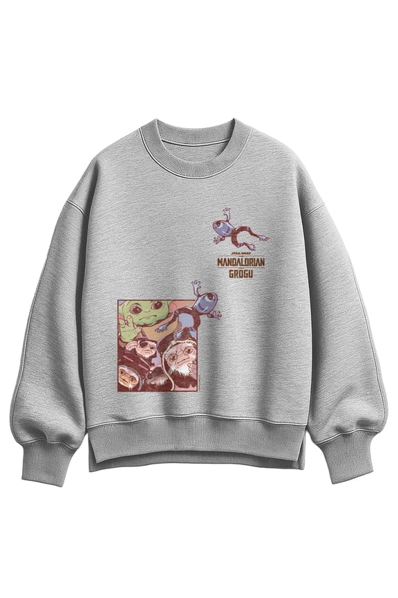 The Mandalorian And Grogu - Frogs - Women's Oversized Fleece Crew Sweatshirt