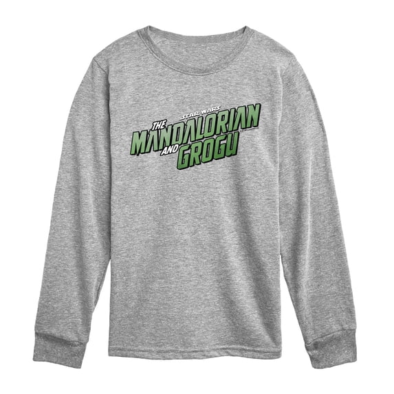 The Mandalorian And Grogu - Full Color Movie Logo - Youth Boys Long Sleeve Graphic T-Shirt