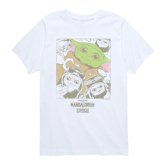 The Mandalorian And Grogu - Grogu And Friends - Youth Boys Short Sleeve Graphic T-Shirt