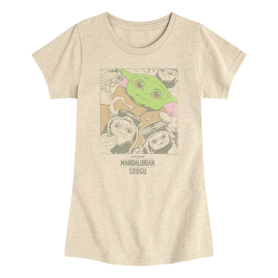 The Mandalorian And Grogu - Grogu And Friends - Youth Girls Fitted Short Sleeve T-Shirt