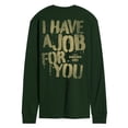 thumbnail image 1 of The Mandalorian And Grogu - Have Job For You - Men's Long Sleeve Graphic T-Shirt, 1 of 4