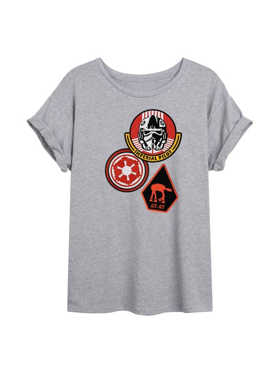 The Mandalorian And Grogu - Imperial Pilot - Juniors Oversized Graphic T-Shirt