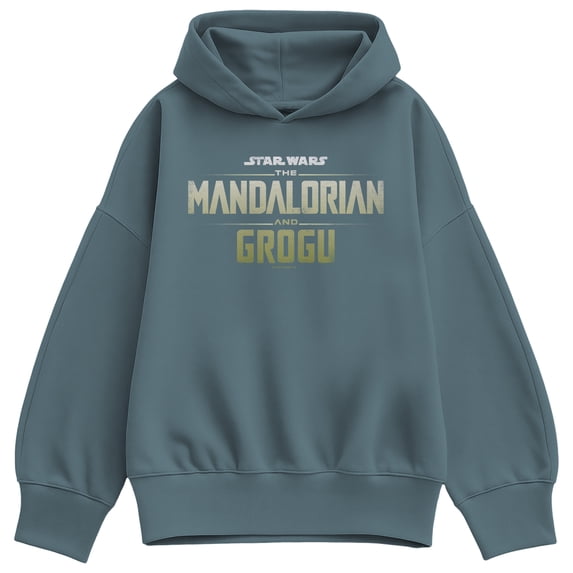 The Mandalorian And Grogu - Logo - Women's Oversized Fleece Hoodie Sweatshirt