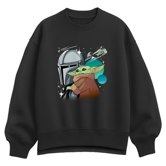 The Mandalorian And Grogu - Pose - Women's Oversized Fleece Crew Sweatshirt