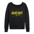 thumbnail image 1 of Star Wars - Razor Crest Jersey Lightweight French Terry Wide Neck Long Sleeve Graphic Shirt, 1 of 4