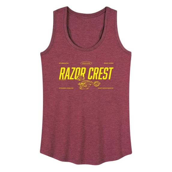 The Mandalorian And Grogu - Razor Crest Jersey - Women's Racerback Graphic Tank