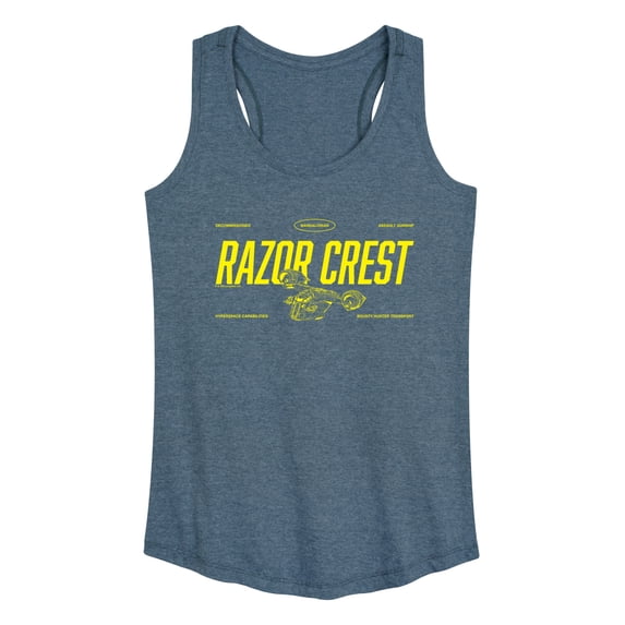 The Mandalorian And Grogu - Razor Crest Jersey - Women's Racerback Graphic Tank