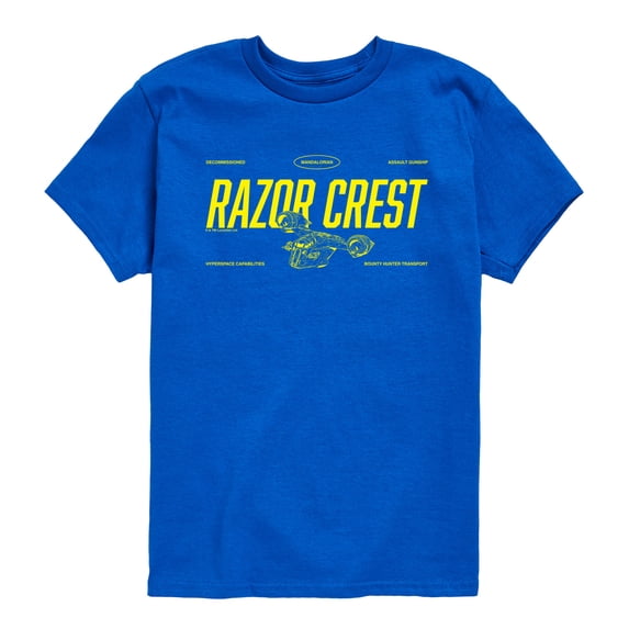The Mandalorian And Grogu - Razor Crest Jersey - Youth Boys Short Sleeve Graphic T-Shirt