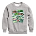 thumbnail image 1 of The Mandalorian And Grogu - Snack Stickers - Youth Boys Crew Fleece Sweatshirt, 1 of 4