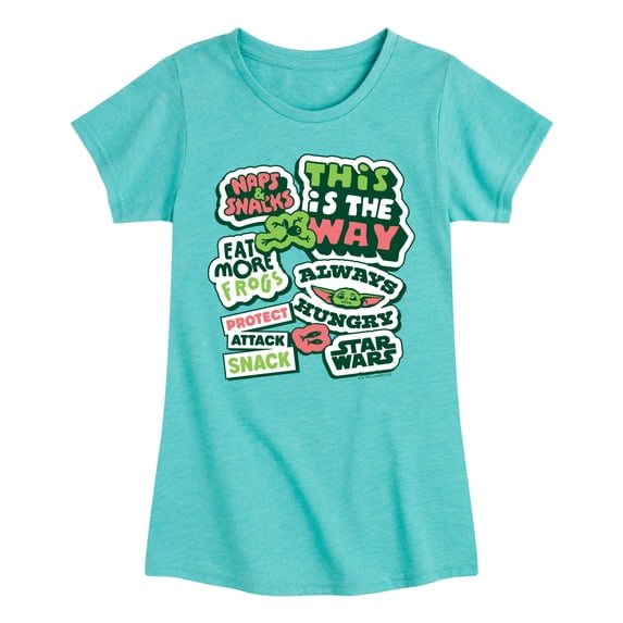 Star Wars - Snack Stickers Fitted Short Sleeve Graphic T-Shirt