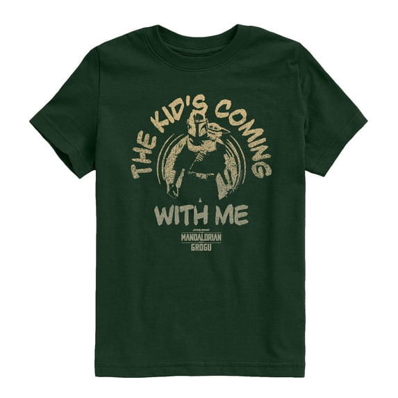 The Mandalorian And Grogu - The Kid's Coming With Me - Youth Boys Short Sleeve Graphic T-Shirt