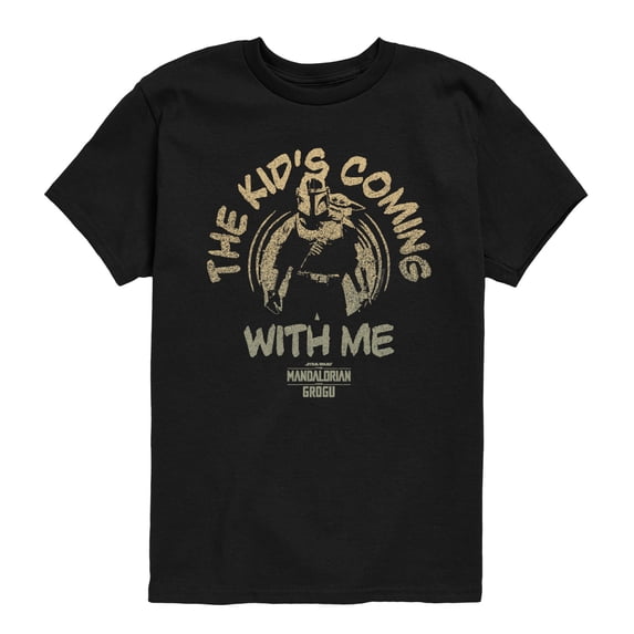 The Mandalorian And Grogu - The Kid's Coming With Me - Youth Boys Short Sleeve Graphic T-Shirt