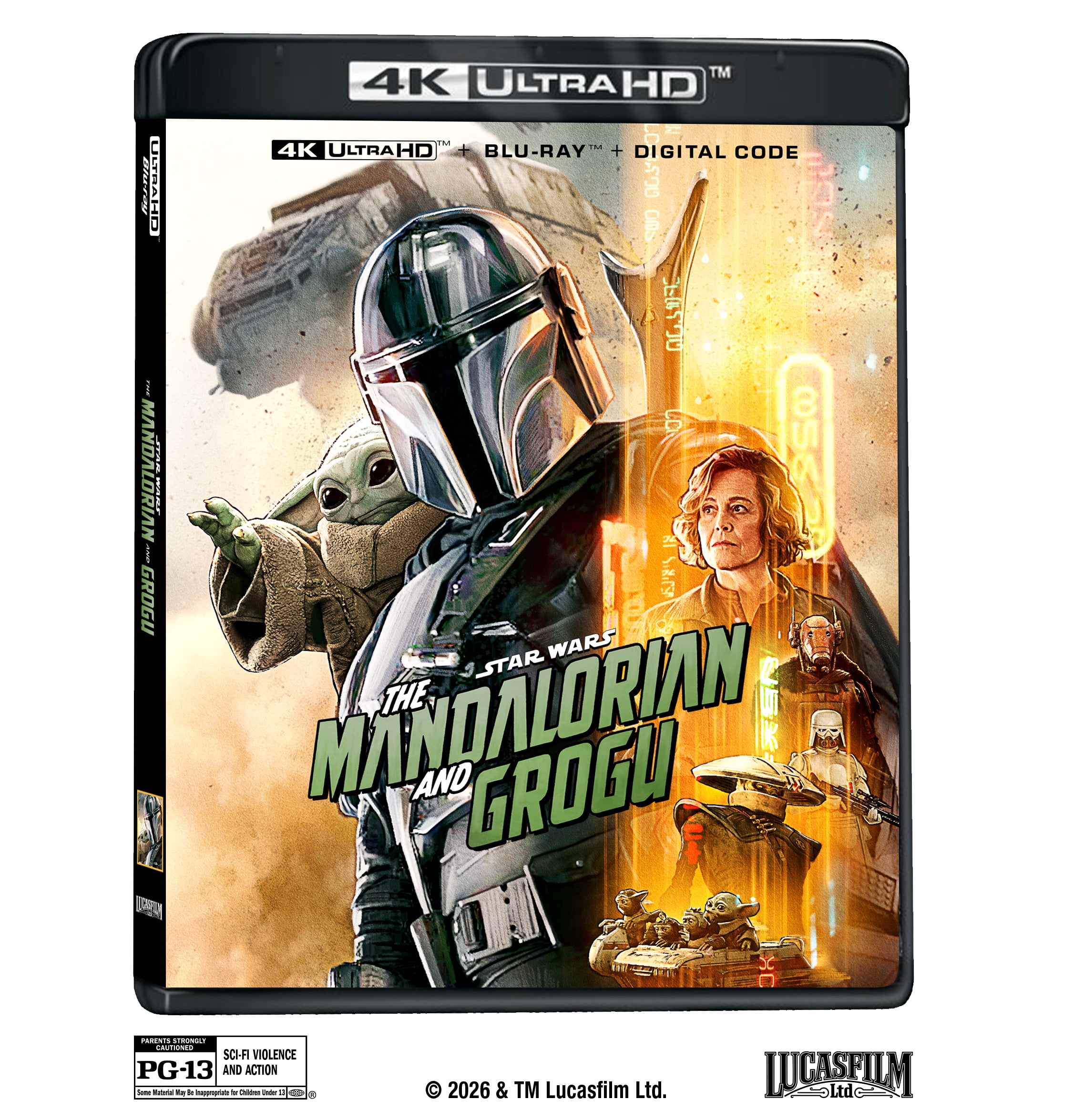 The Mandalorian And Grogu (4K Ultra HD + Blu-ray + Digital Copy) Lucasfilm, Action & Adventure, Sci-Fi