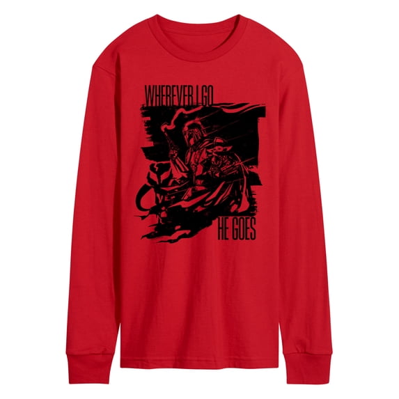 The Mandalorian And Grogu - Wherever I Go - Men's Long Sleeve Graphic T-Shirt