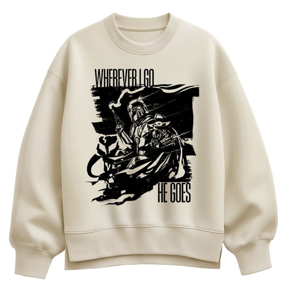 Star Wars - Wherever I Go Oversized Fleece Crew Sweatshirt