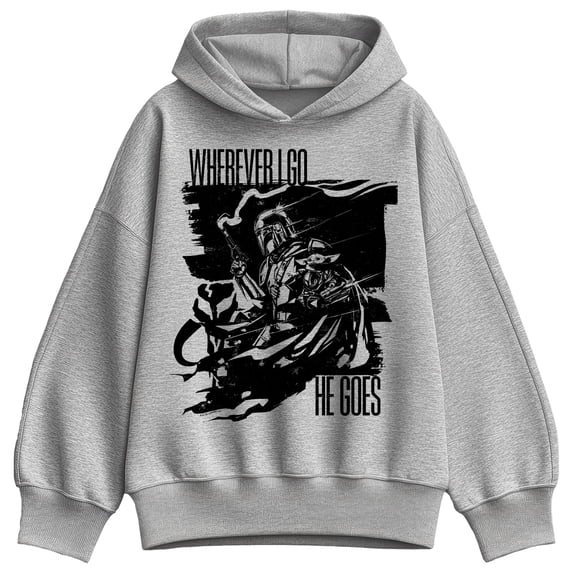 Star Wars - Wherever I Go Oversized Fleece Hoodie Sweatshirt